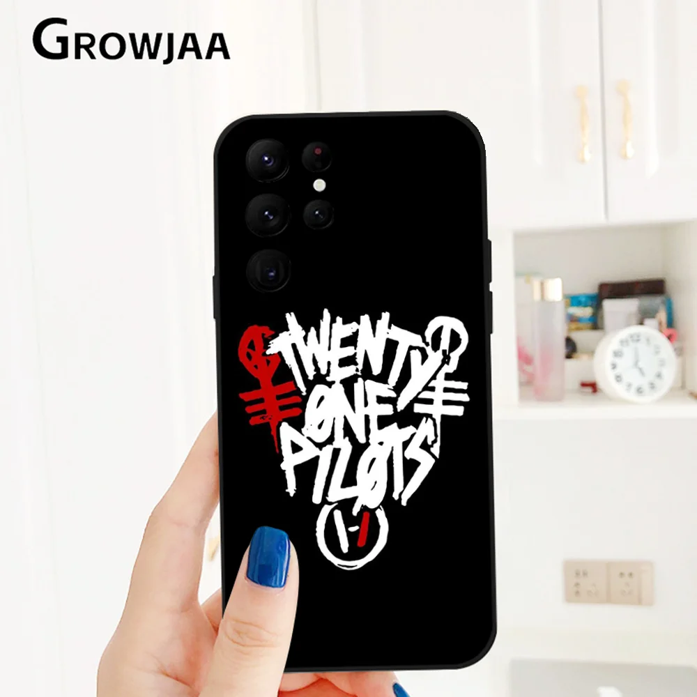 Twenty One Pilots 21 Phone Case for Samsung Galaxy S24 Ultra S22 S23 Ultra S21 S20 5G Protective Silicone TPU Funda