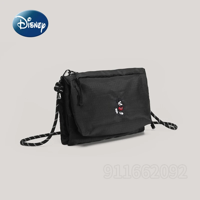 Disney Mickey New Shoulder Bag Black Fashion Men's and Women's Shoulder Crossbody Bag Cartoon Fashion Casual Shoulder Bag