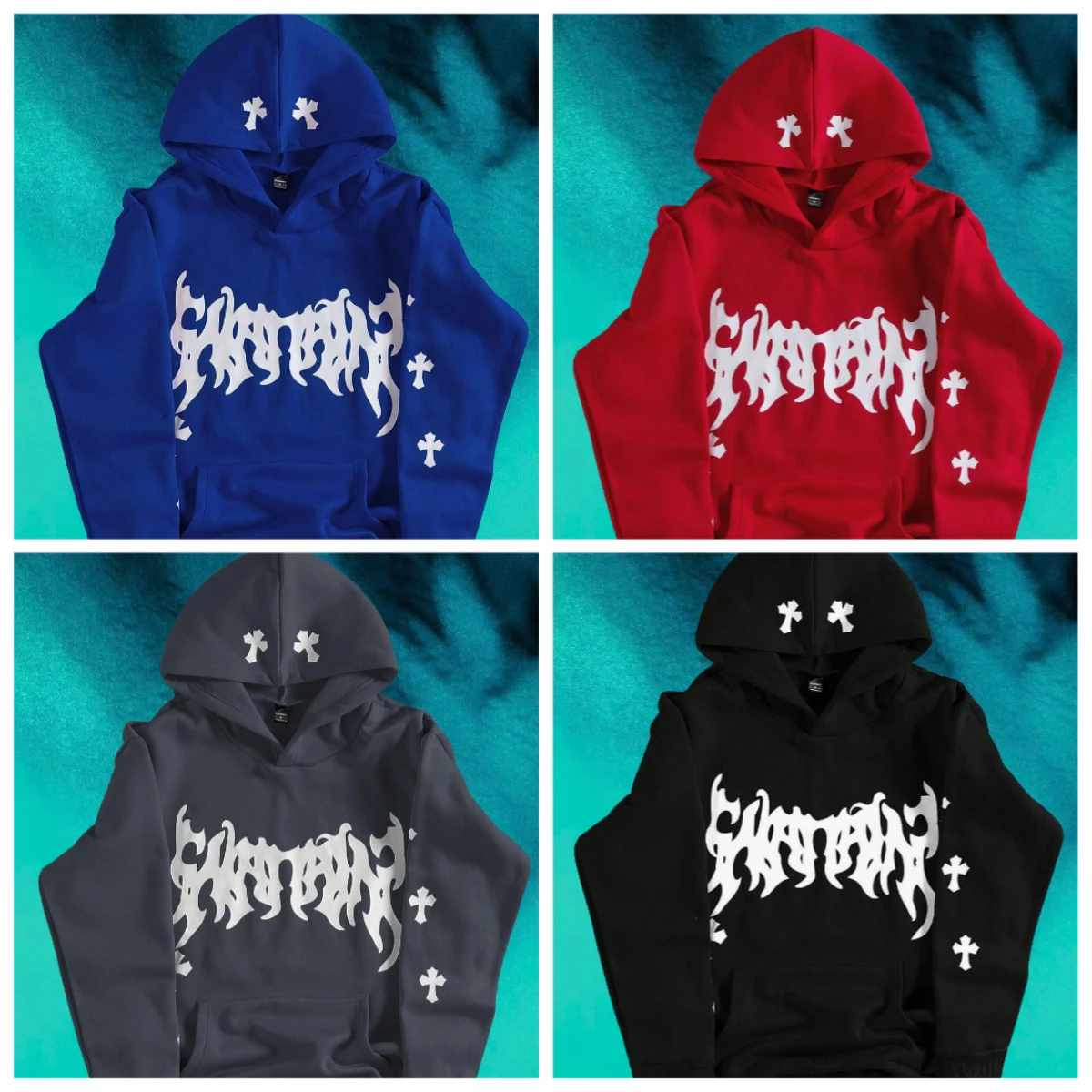 

2025 Creative Crossprinting Unisex Hoodies Thicken Breathable Top Y2K Style Loose Sportswear Comfortable Casual Woman Clothing