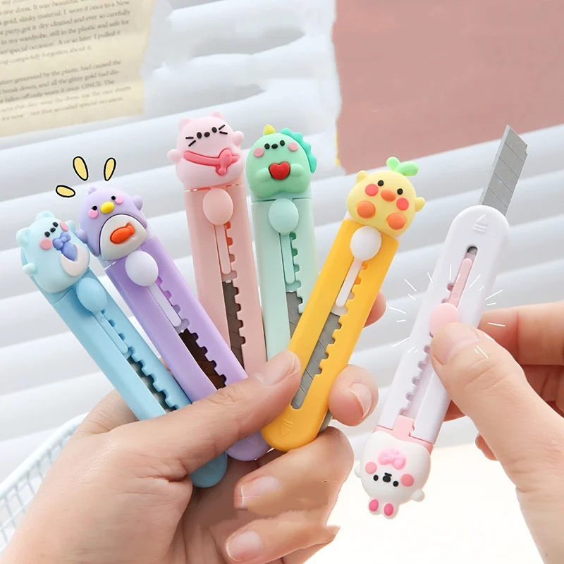 Coltello multiuso portatile Taglierina in lega Mini frutta carina Animali Lettera Busta Apri Coltellino per posta Forniture per ufficio scolastico