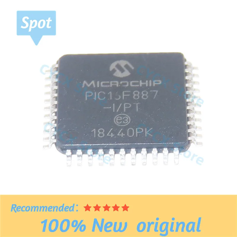 100% New PIC16F884-I/PT PIC16F887-I/PT PIC16F884 PIC16F887 QFP-44 Chipset Original