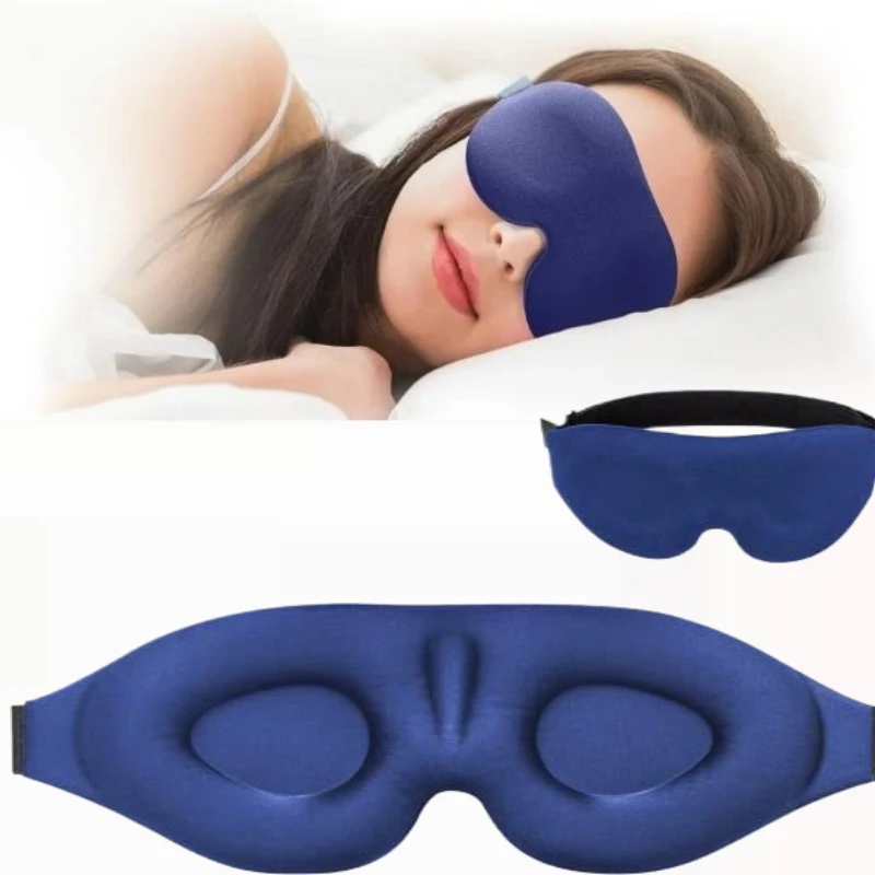 3D Contoured Light Blocking Sleep Mask Ultra-Soft Skin-Friendly Breathable Eye Cover Rest Travel Night Sleep Mask Block 1/2/4 pc