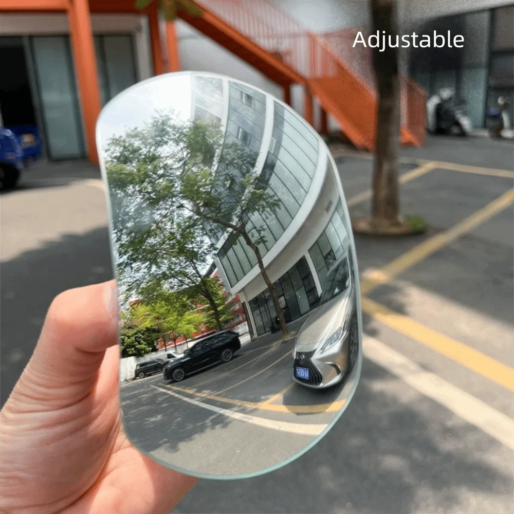 360° Rotatable Car Blind Spot Mirror HD Clear Wide Angle Convex Wide Angle Convex Rearview Mirror Sturdy Suction Cup Adjustable