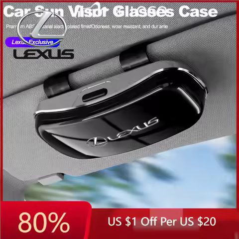 2026 Hot Interior Stickers Car Emblem Sun Visor Glasses Case Sunglasses Storage Gift Box For Lexus RX300 IS200 IS250 ES350 Ct200