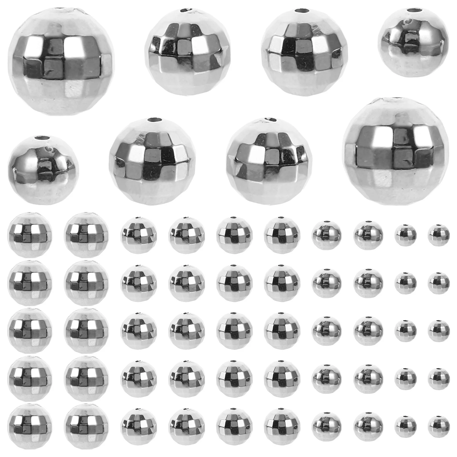 

200pcs Disco Ball Kit Round Loose Beads For Jewelry Making Diy Crafts Bracelets Bulk Assorted Beads Decor Home