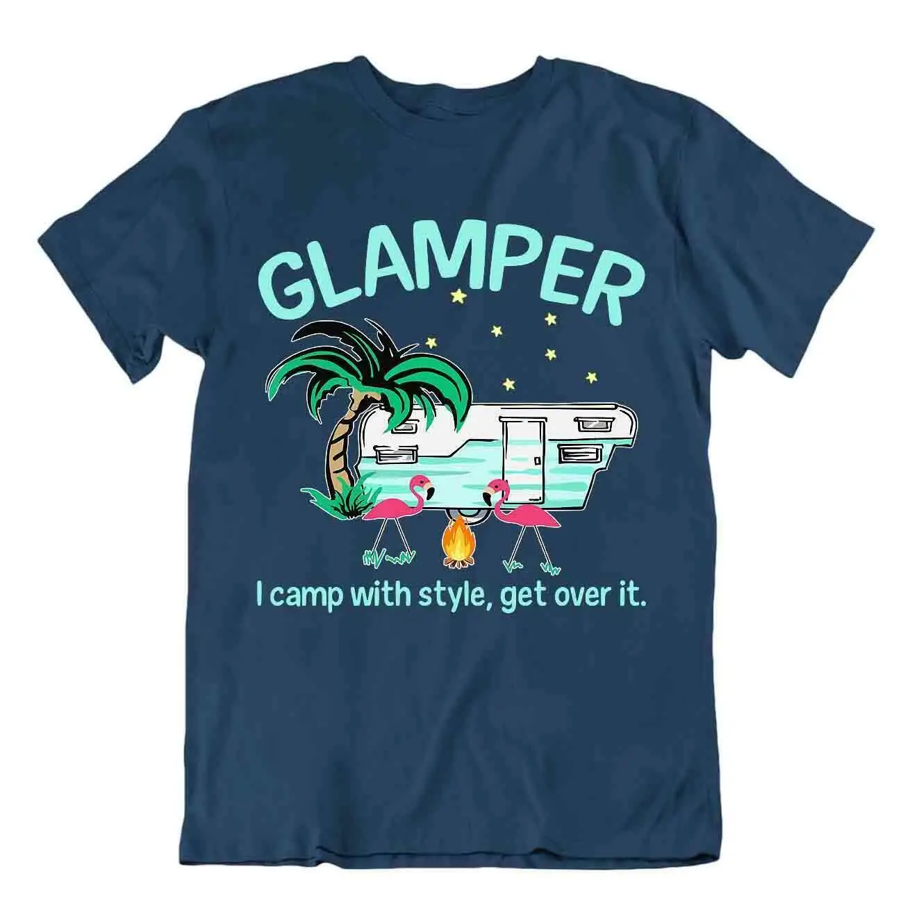 Camping Outside Trip T-Shirt Tee Vintage Gift Cute Funny Outdoor Fresh Glamper