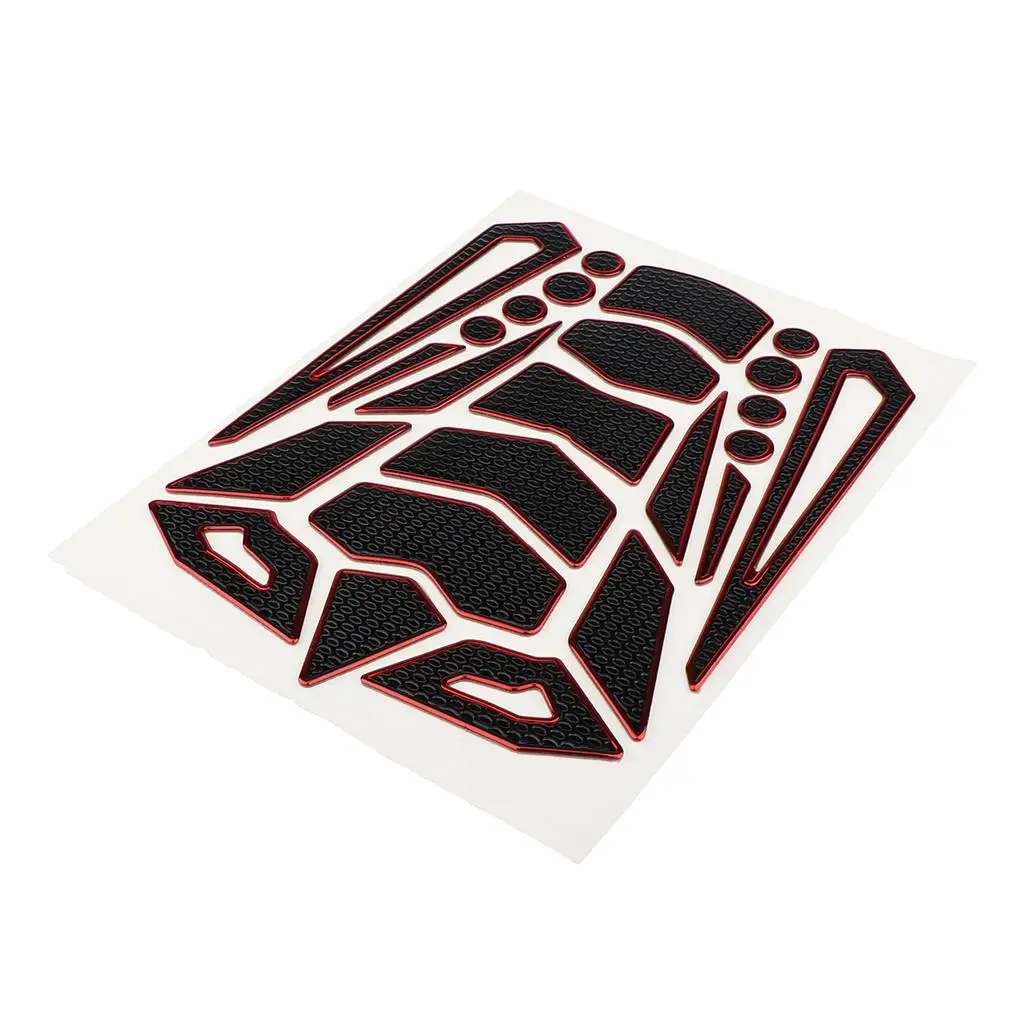 

Reflective Motorcycle Gas Tank Protector Anti Slip PVC Traction Pads Sticker Decals for Custom Bike Modification
