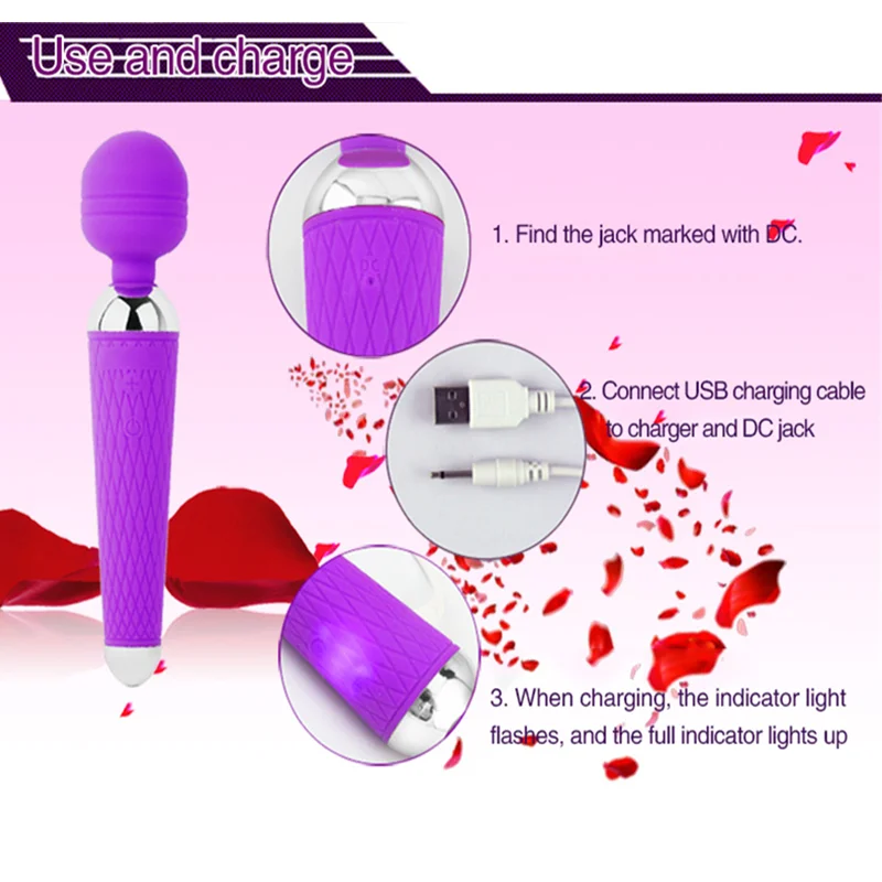 Powerful Vibrator For Women G-Spot Clitoris Stimulator Massager AV Magic Wand Vagina Vibration Sex Toys Adult Masturbator Dildo