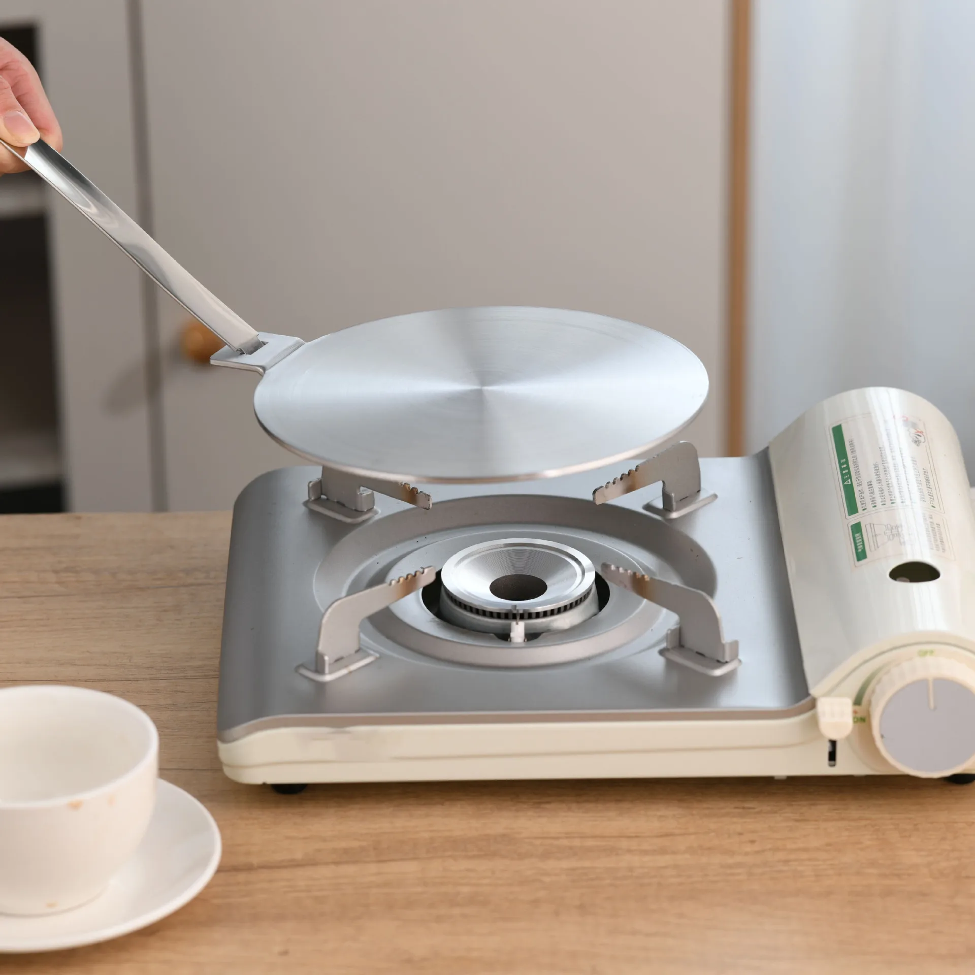 

Stainless Steel Heat Conducting Plate/Thawing Tray Handle Detachable for Use as Heating Diffuser Stove Adapter for Cooktops