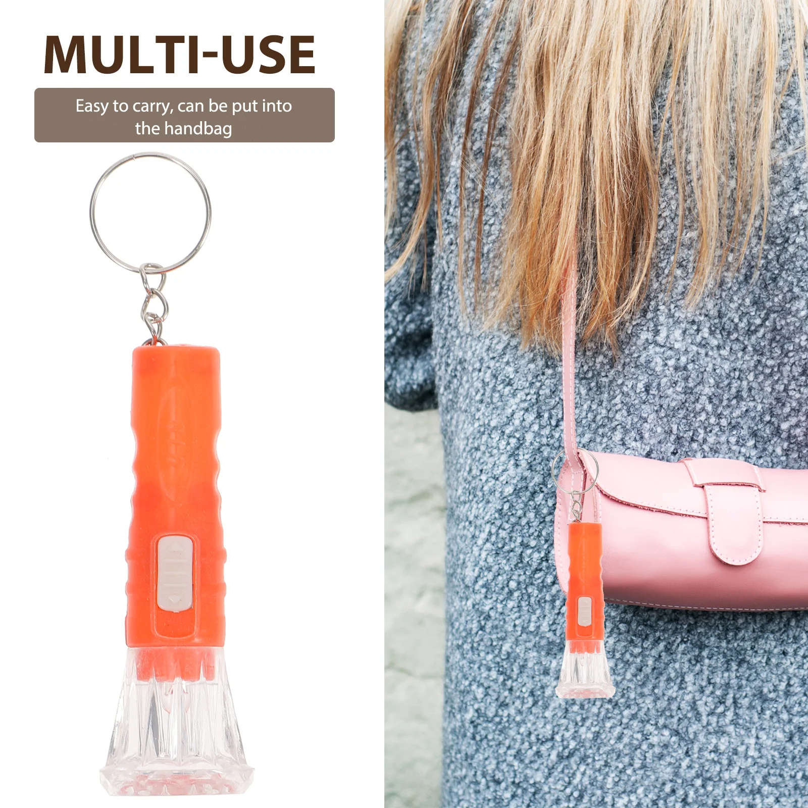 

DECOMELODY 10Pcs Rechargeable LED Keychain Lights Mini Flashlight Pendant Tent Light Portable Small Torch for Outdoor Bar