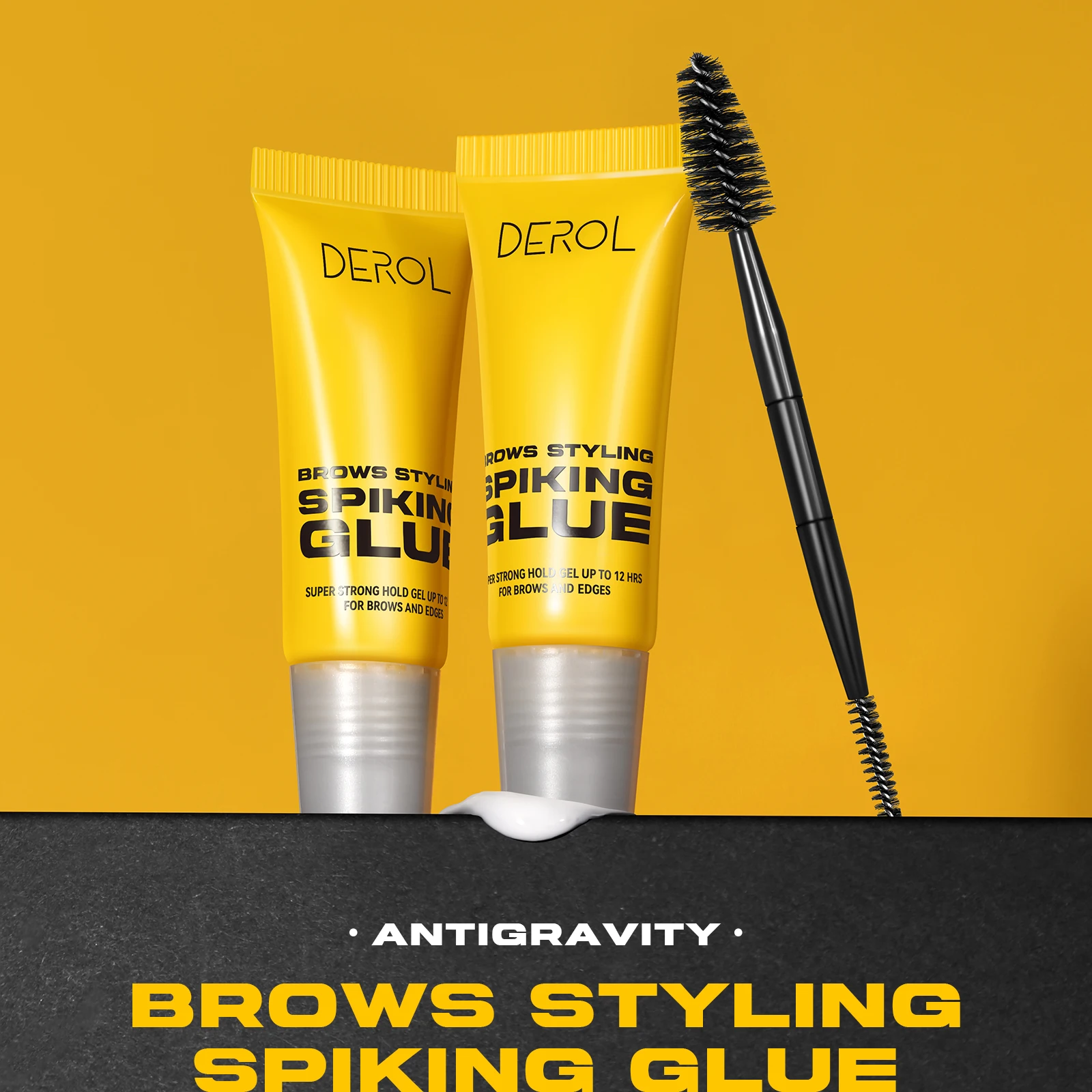DEROL Styling Eyebrow Mascara Gel Eyebrow Setting Cream With Brush Wild Brow Styling Balm Longlasting Waterproof Makeup Cosmetic