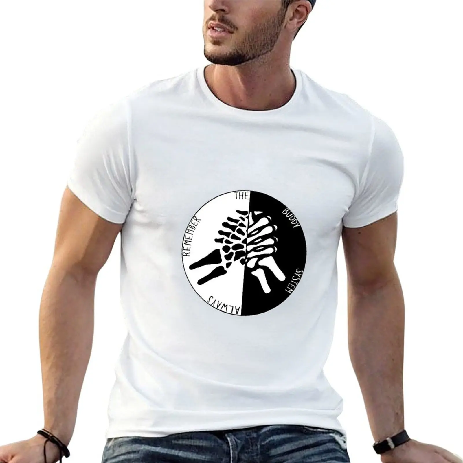 

Футболка Unus Annus Remember A Buddy, мужские футболки, белые мужские футболки с рисунком, футболка