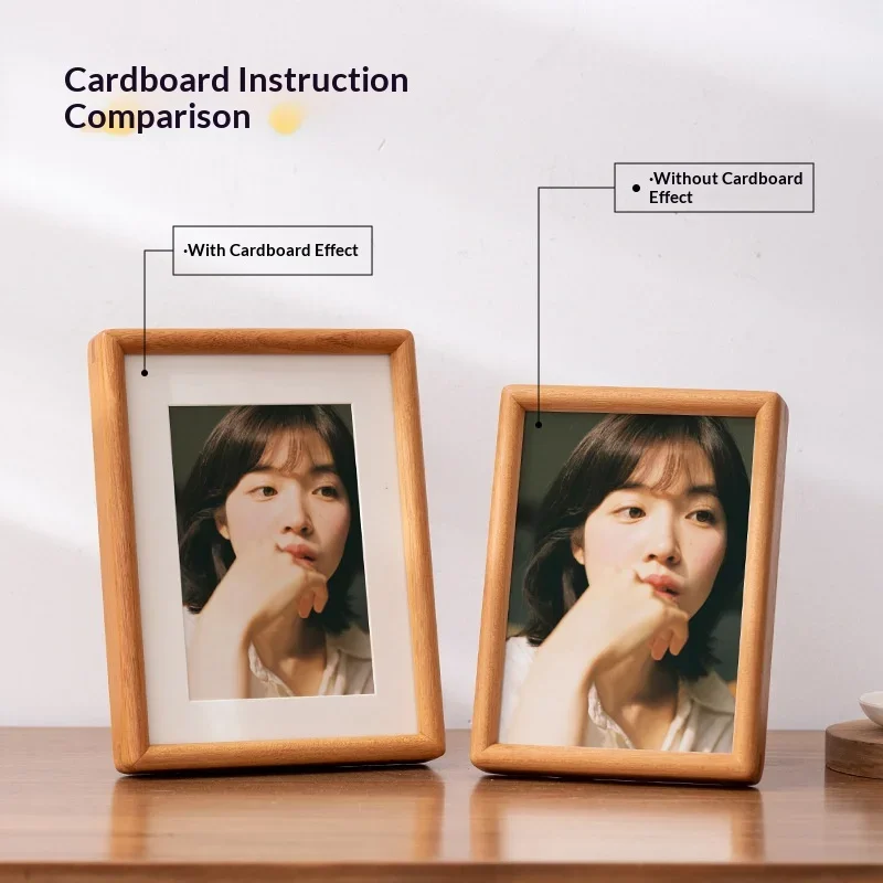 Solid Black Walnut Wood Photo Frame Elegant Family Display Stand with Teak Wood Design for Home Décor Picture Frame