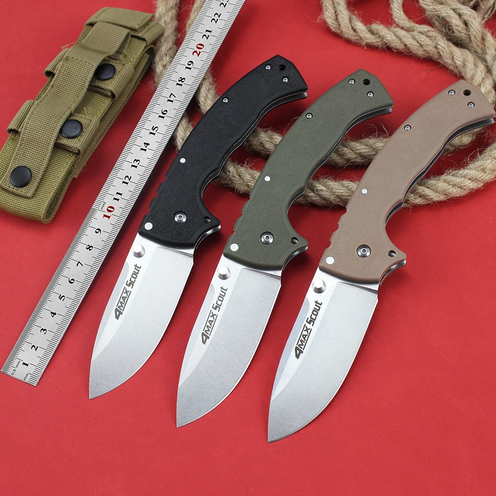 Cold 62RQ Folding Pocket Knife AUS 10A Steel Outdoor Survival Tactical Hunting Knives EDC Utility Multipurpose Knife Hand Tools