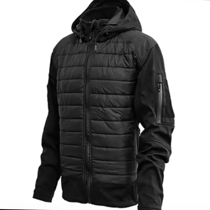 Veste d\'extérieur DulSoft Shell, capuche amovible améliorée, coupe-vent et imperméable, poignées, Isg2.0