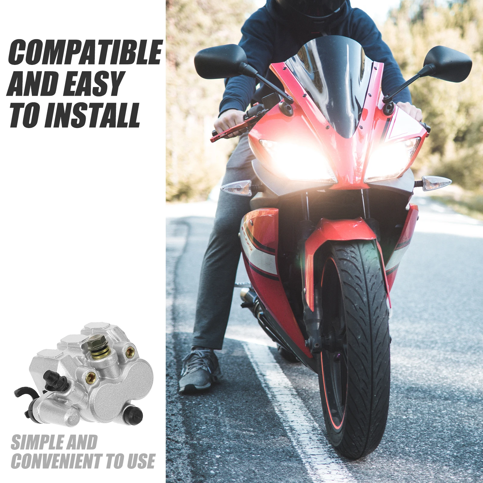 

Front Brake Caliper For Motorcycle Pit Bike Atv Replacement Durable Easy Installation Compatible With Multiple Models Abs Pump