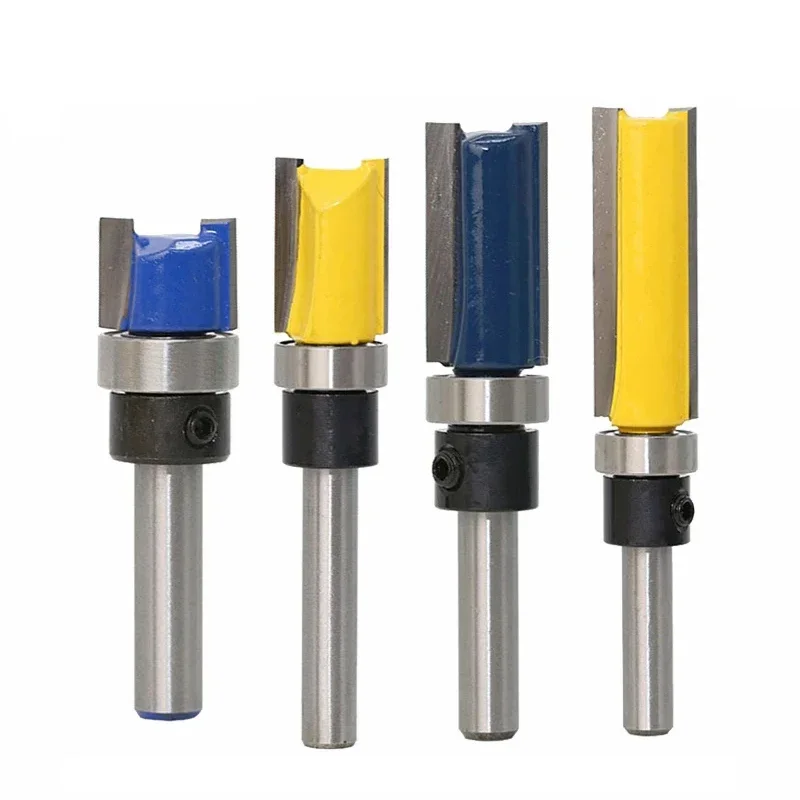 1PC 1/4 Shank Pattern Flush Trim Straight with Bering Hinge Mortising Router Bit Wood Trimmer Cutter