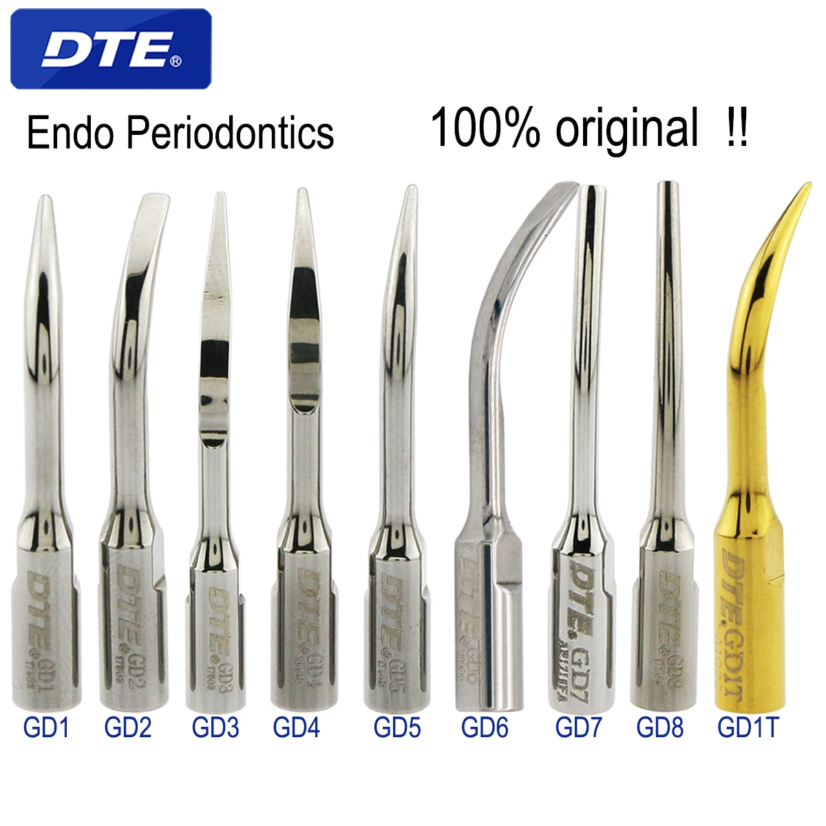 Raspador ultrasónico Dental Woodpecker DTE, puntas de Endodoncia de escalado, accesorios médicos aptos para EMS, SATELEC, NSK, herramientas de dentista, 5 piezas