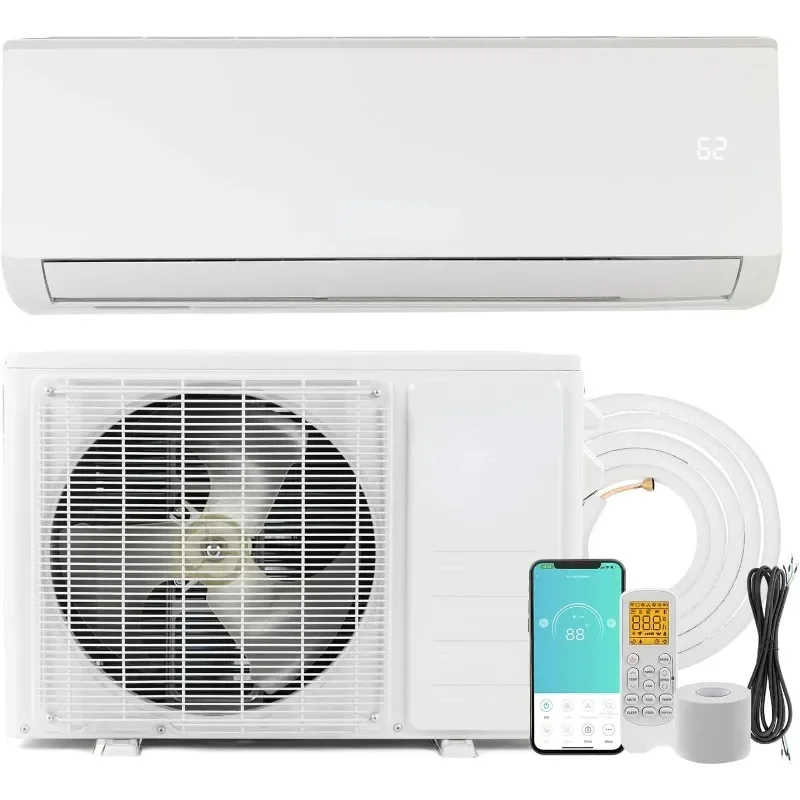

camping Efficient Ductless Mini Split Inverter Plus System with Heat Pump and Dehumidification, Auto Defrost,24 Hour Timer Fast