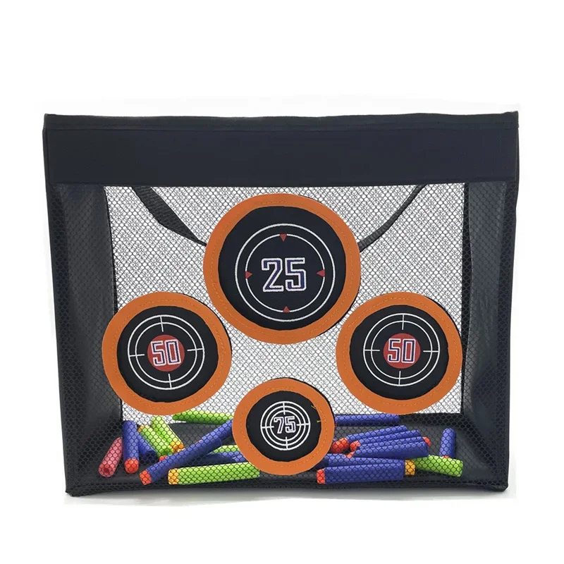 TISNERF Portable Shooting Practice Target Toy Storage Mesh Bag Compatible with Nerf Darts Bullets for Kids 6+