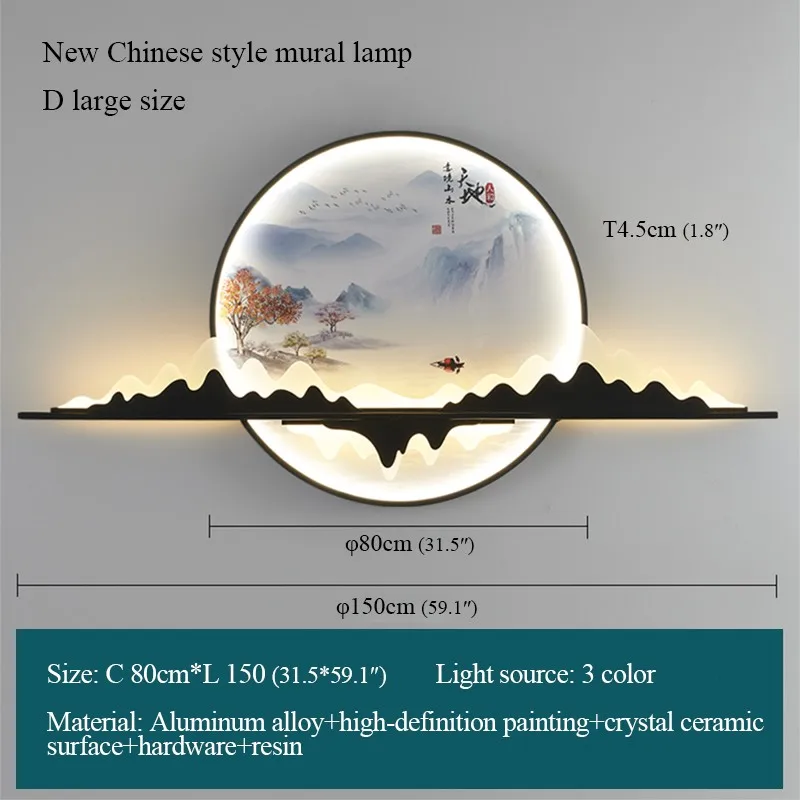 โคมไฟติดผนังสไตล์โมเดิร์น Plly ไฟ LED โคมไฟเชิงเทียนภูมิทัศน์ทรงกลมสุดสร้างสรรค์ของจีนสำหรับห้องนั่งเล่นในบ้านห้องนอน