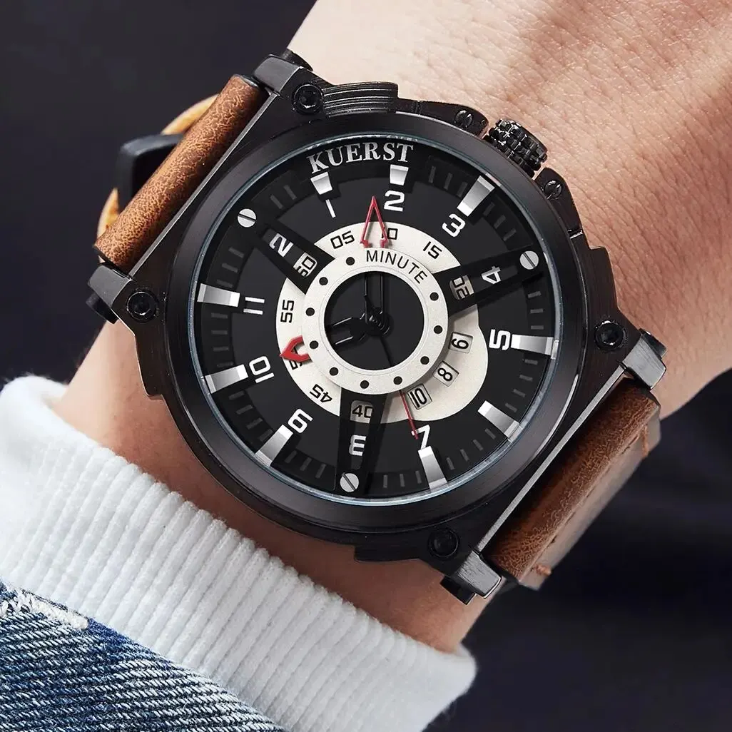 KUERST Teen Student Belt New and Unique Quartz Watch Waterproof/calendar, Taking the Direction of the Car Dial Dial Design Style