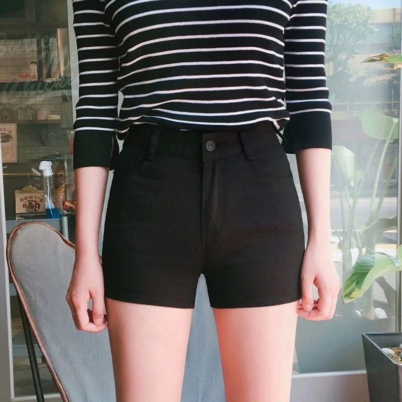 Women's Clothing White Denim Shorts New Arrival Summer High Waist Thin Loose Stylish Slimming Versatile Casual Outerwear Shorts