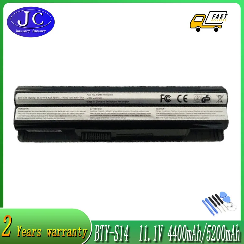 JCLJ high quality BTY-S14 Laptop battery for MSI BTY-S15 CR650 CX650 FR400 FR600 FR610 FR620 FR700 FX400 FX420 FX600 FX603 FX610