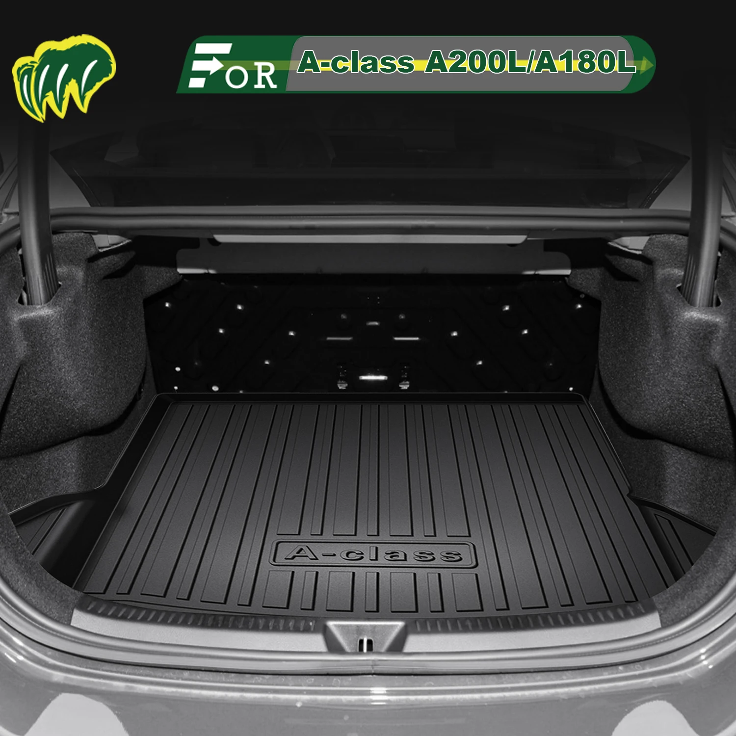 

For BENZ A-class A200L/A180L 2019-2025 TPE Custom Fit Car Trunk Mat All Season Cargo Mat 3D Shaped Trunk Liner Rear Trunk Mat