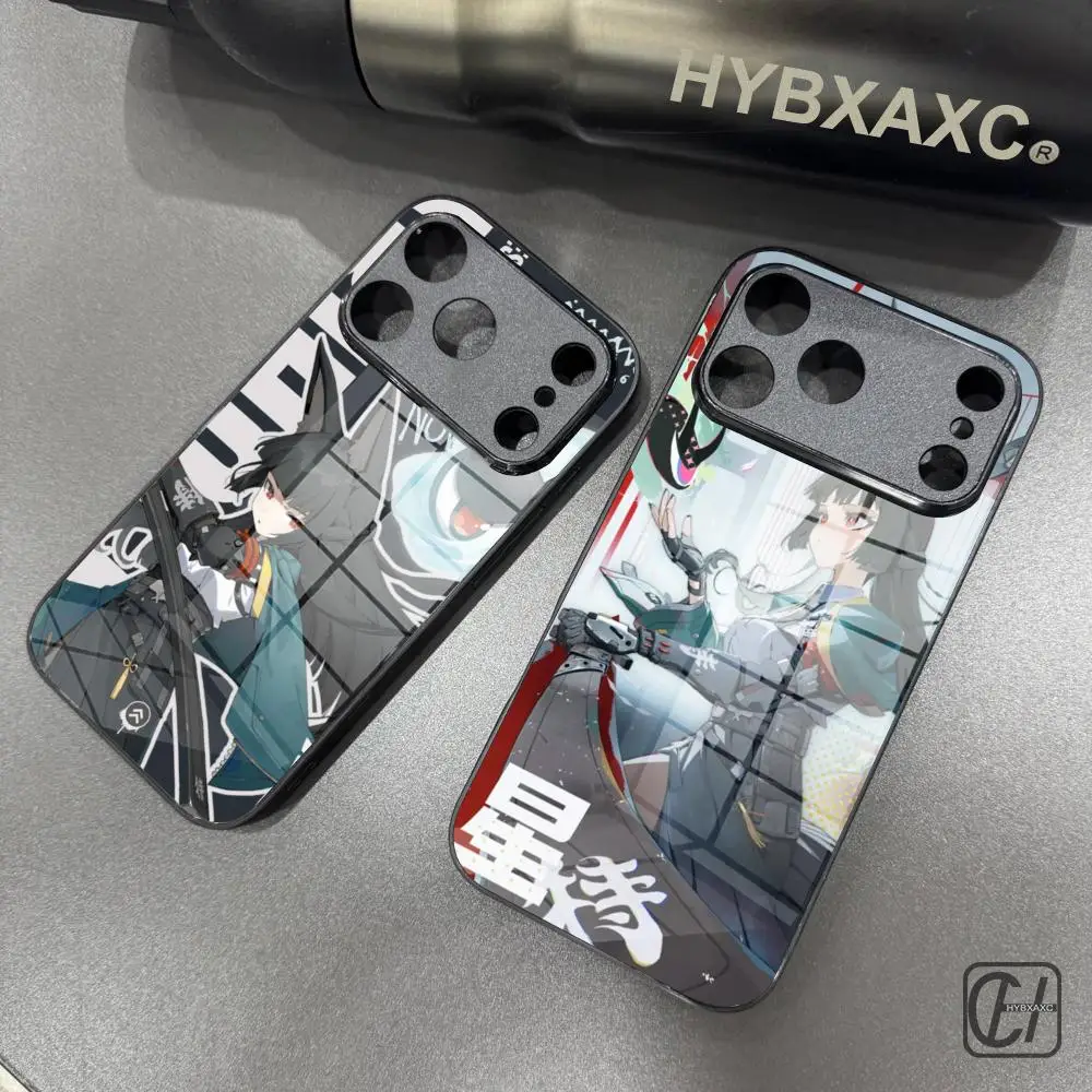 Z Zone Zero Miyabi Hoshimi Phone Case Tempered Glass Shell FOR IPhone 16ProMAX 14 12 17Pro Air 15 16 Plus 13 Pro MAX Cover