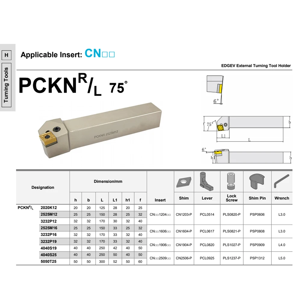 PCKNR2020K12 PCKNR2525M12 PCKNR3232P19 PCKNL PCKNR 2020 2525 2525M12 utensile da tornio CNMG160608 CNMG190612 CNMG portautensili tornio