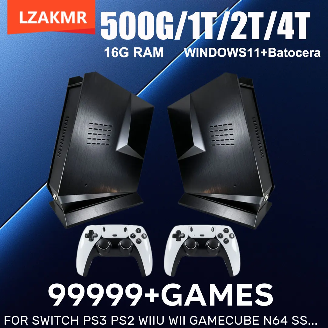 

Игровая приставка G3 Ретро игровая консоль 16G DDR4 4K Поддержка 99999+ игр 60 эмуляторов для PS3/SWITCH/WIIU/WII с контроллерами