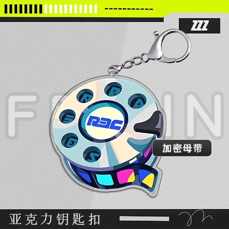 New Zenless Zone Zero pixel Keychain  Hoshimi Miyabi Von Lycaon Nicole Cartoon Anime Pendant Key Ring Jewelry Badge Gift