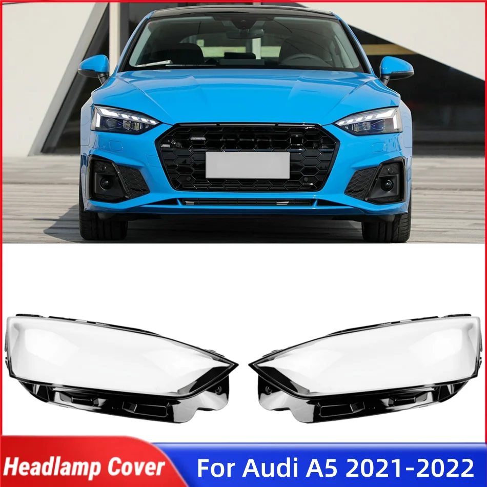 

For Audi A5 2021 2022 Car Products Lampcover Caps Headlights Glass Car Front Headlight Lens Cover Lights Shell