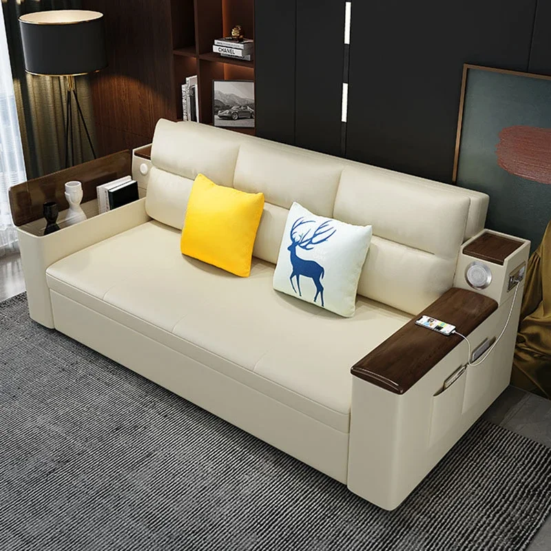 أريكة كرسي جلدية قابلة للطي مقاوم للماء أرائك غرفة المعيشة كسول سرير أوروبا مقعد الحب الحديث Divani Da Soggiorno أثاث المنزل