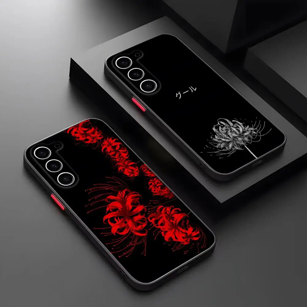 Anime Tokyo Ghoul Telefon Fall Matt Transparent Für Samsung S21 S22 FE S23 Ultra S24 Plus S25 Luxus Zurück Abdeckung