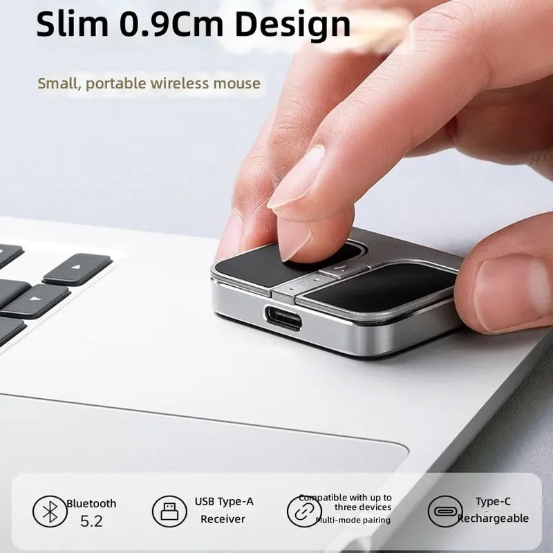 for Wireless Bluetooth Mouse Dual Mode Mini Portable Silent Rechargeable for Mobile Phone Computer Tablet Universal