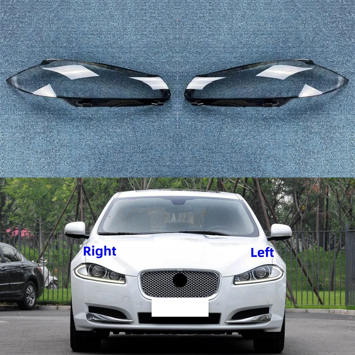 

For Jaguar XF XFL 2012 2013 2014 2015 Car Headlamp Lens Cover Headlight Glass Lamp Shell Transparent Lampshade Lights Mask Lens