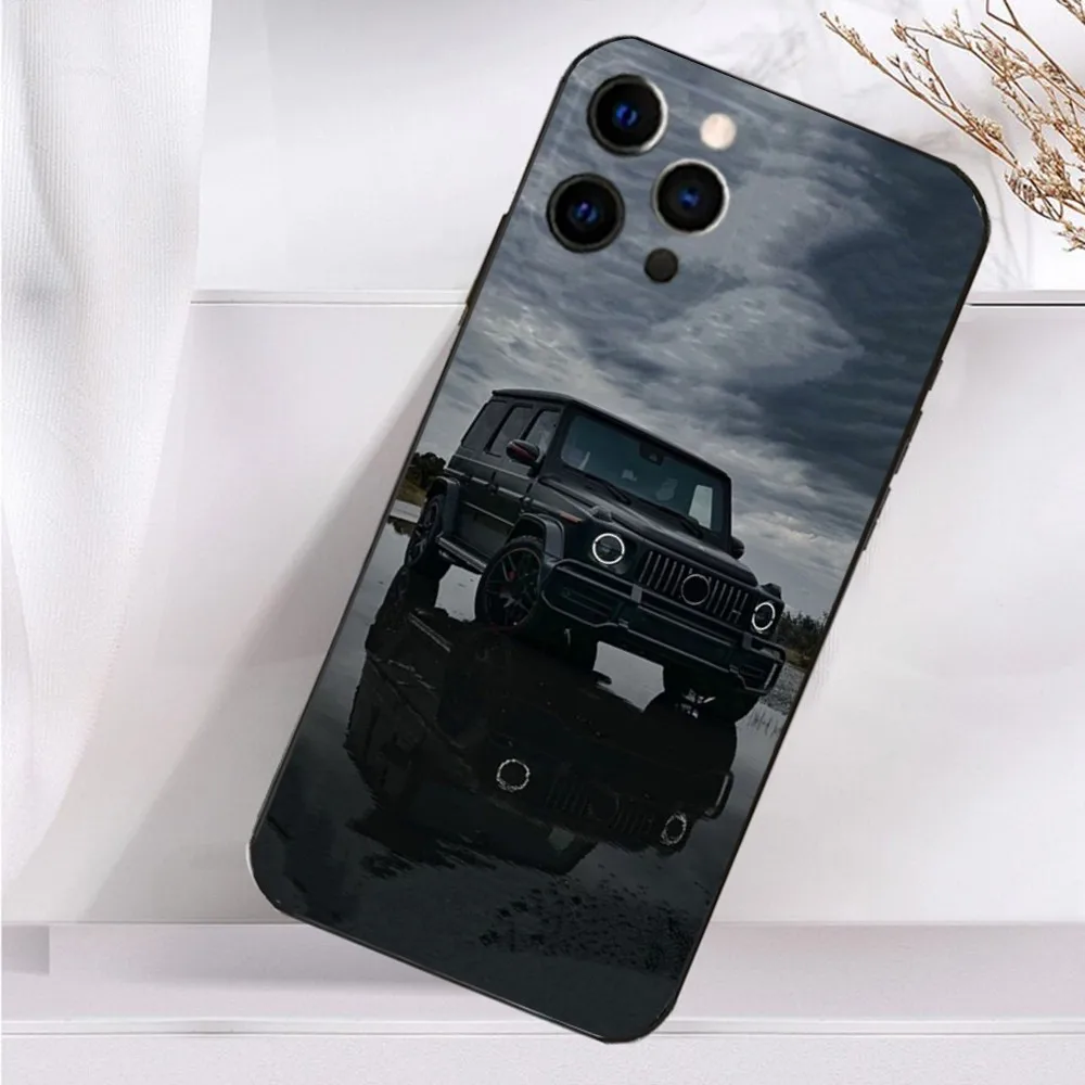 Cool Car M-Mercedes-s G Phone Case For iPhone 16,15,14,13,12,11 Plus,Pro Max,XS,X,XR,SE,Mini,8,7 Soft Silicone Black Cover