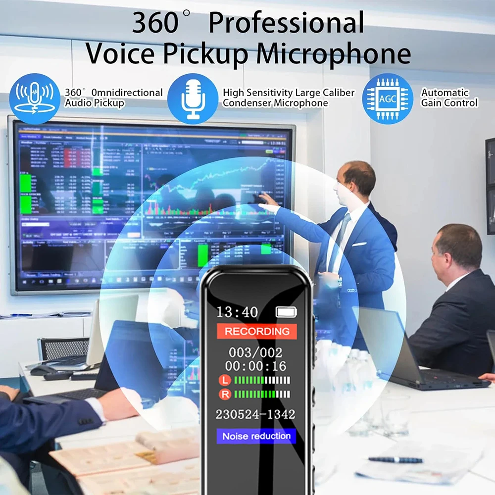 0.96 بوصة TFT شاشة ملونة مسجل صوت رقمي صوت صغير المنشط مسجل الصوت مشغل MP3 48 ساعة وقت عمل طويل #5