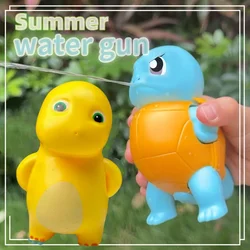 Kawaii Pokemon Squirtle Pressing Water Gun Cute Cartoon Milk Dragon Johnny Turtle Spray Water Gun Toys Anime Party Children Gift