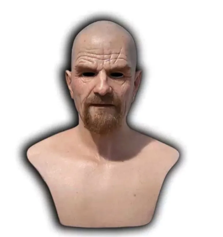 Erwachsene 3D-Simulation Latex Halloween Hübscher Mann Parodie Lustige Maske Gruselige Kopfbedeckung Vollgesichtsoberkörper Party Prop
