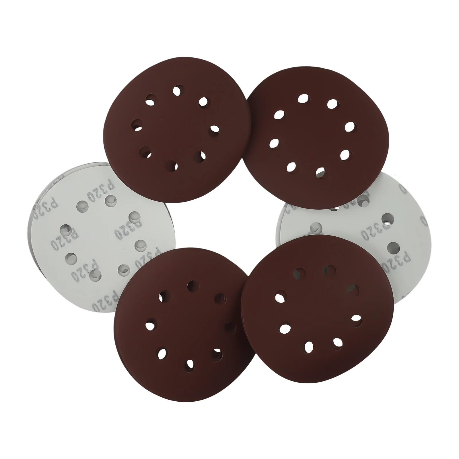 20PC 125 ミリメートルサンディングディスク 8 穴フックループサンドペーパー酸化アルミニウム 40-1500 グリットサンディングペーパーサンディングディスク研磨研磨ツール