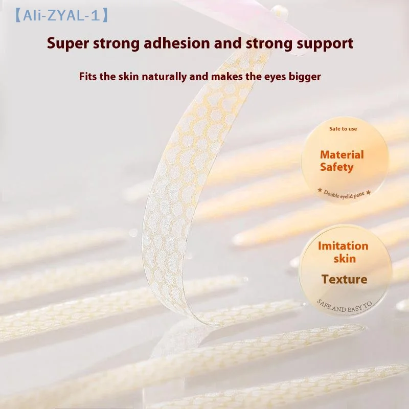 【ZYAL-1】180/216/240 Buah Stiker Kelopak Mata Tak Terlihat Renda Strip Pengangkat Mata Pita Kelopak Mata Ganda Stiker Perekat Pita Mata Pita Bulu Mata