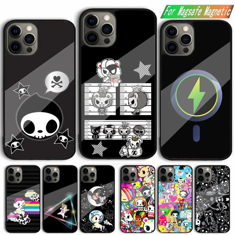 Japan T-Tokidokis Phone Case For iPhone 15,14,13,12,11,Plus,Pro,Max Mini Magsafe Magnetic Wireless Charging