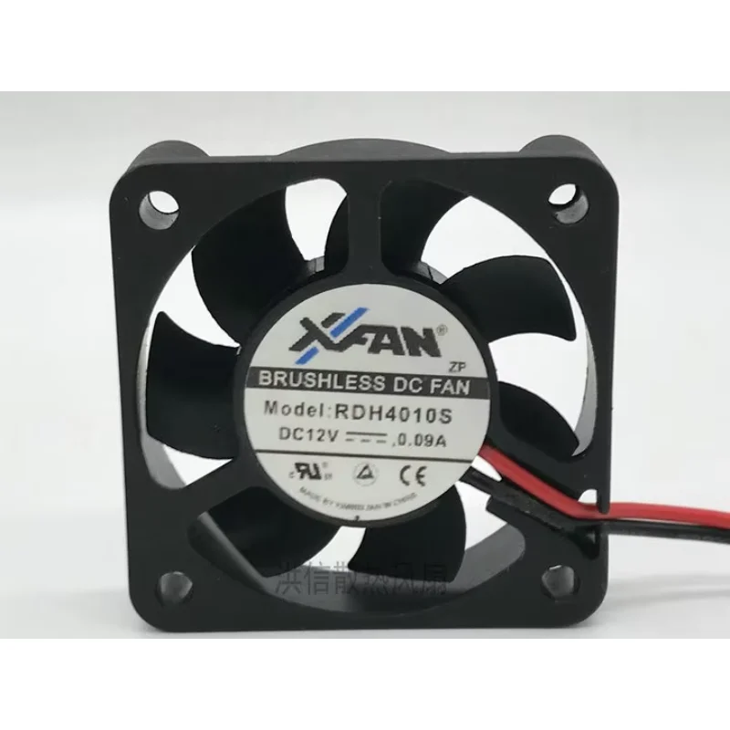 XFAN RDH4010S DC 12V 0.09A 40x40x10mm 2-Wire Server Cooling Fan