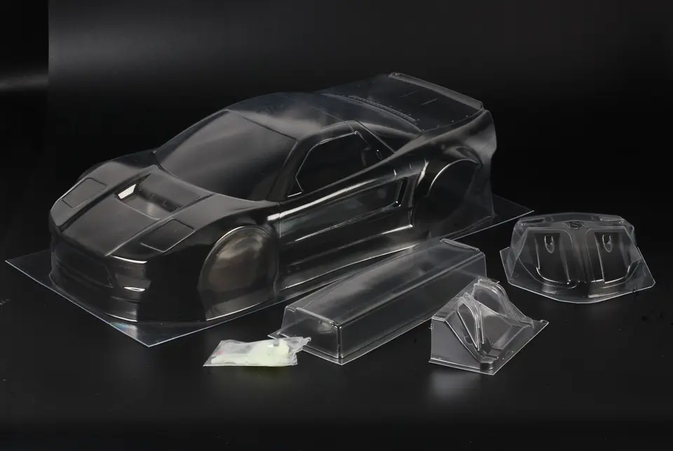 1/10 nsxワイドボディrc pcボディシェルシェードホイールベース260