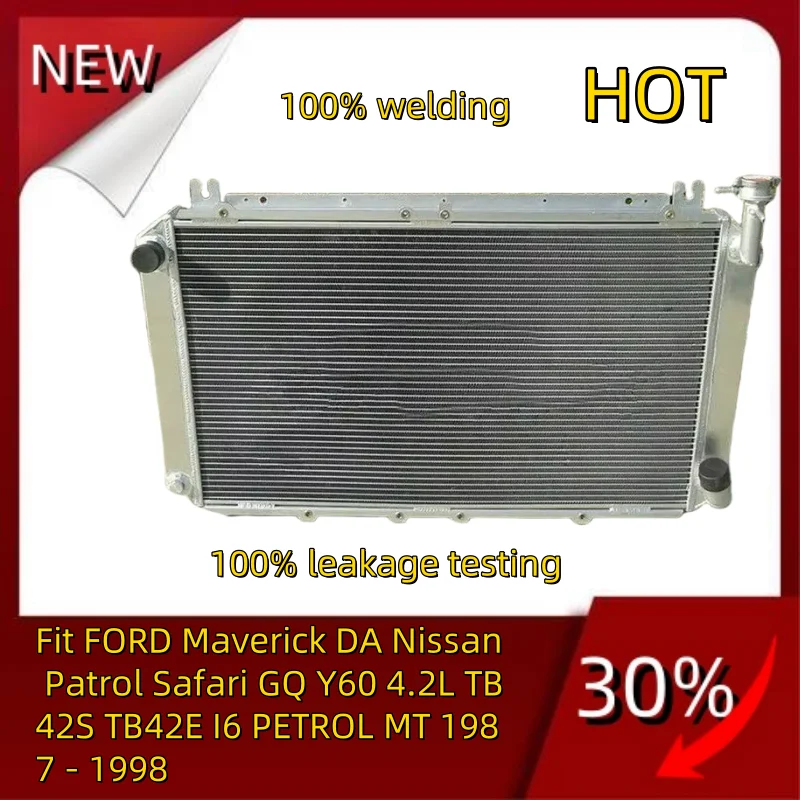 SıCAK SATıŞ ALÜMİNYUM RADYATÖR Fit FORD Maverick DA Nissan Patrol Safari GQ Y60 4.2L TB42S TB42E I6 BENZINLI MT 87-1998 88 89 90 91