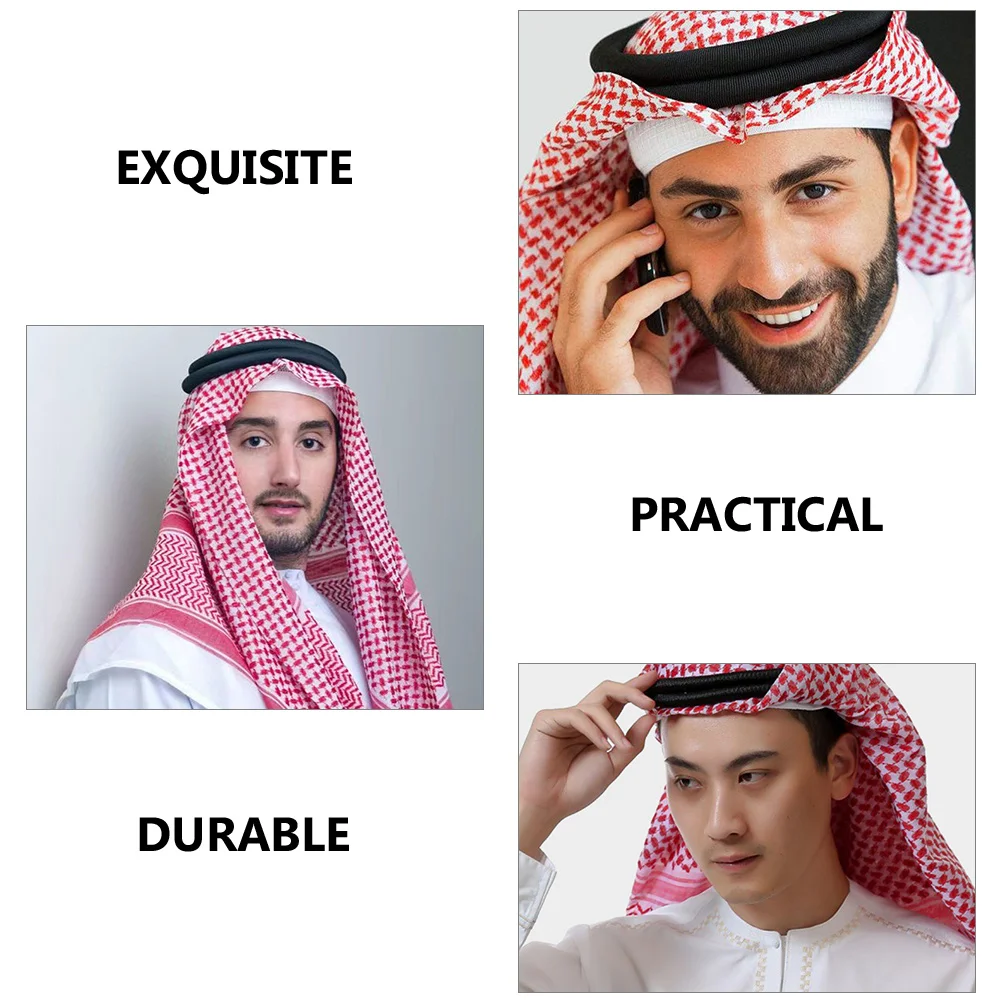 Clothing Saudi Men's Hairband Man Headband Arabian Costume Accessory Pu Scarf Rope