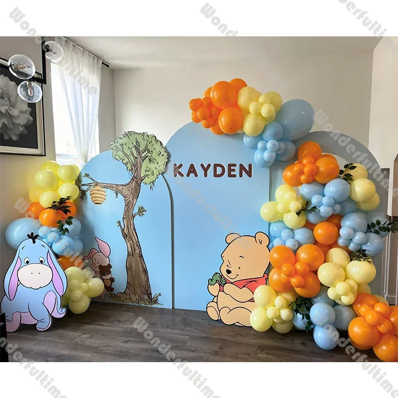 

142pc Wedding Balloon Garland Blue Yellow Orange Balloon Backdrop Gender Reveal Pastel Baby Shower 1st Birthday Kids Party Decor